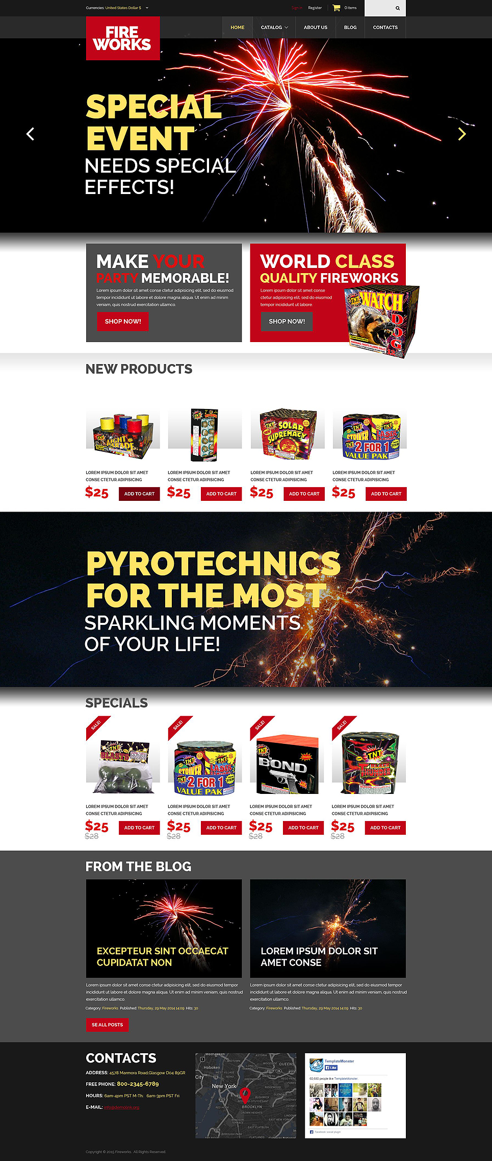 Spectacular Fireworks VirtueMart Template New Screenshots BIG