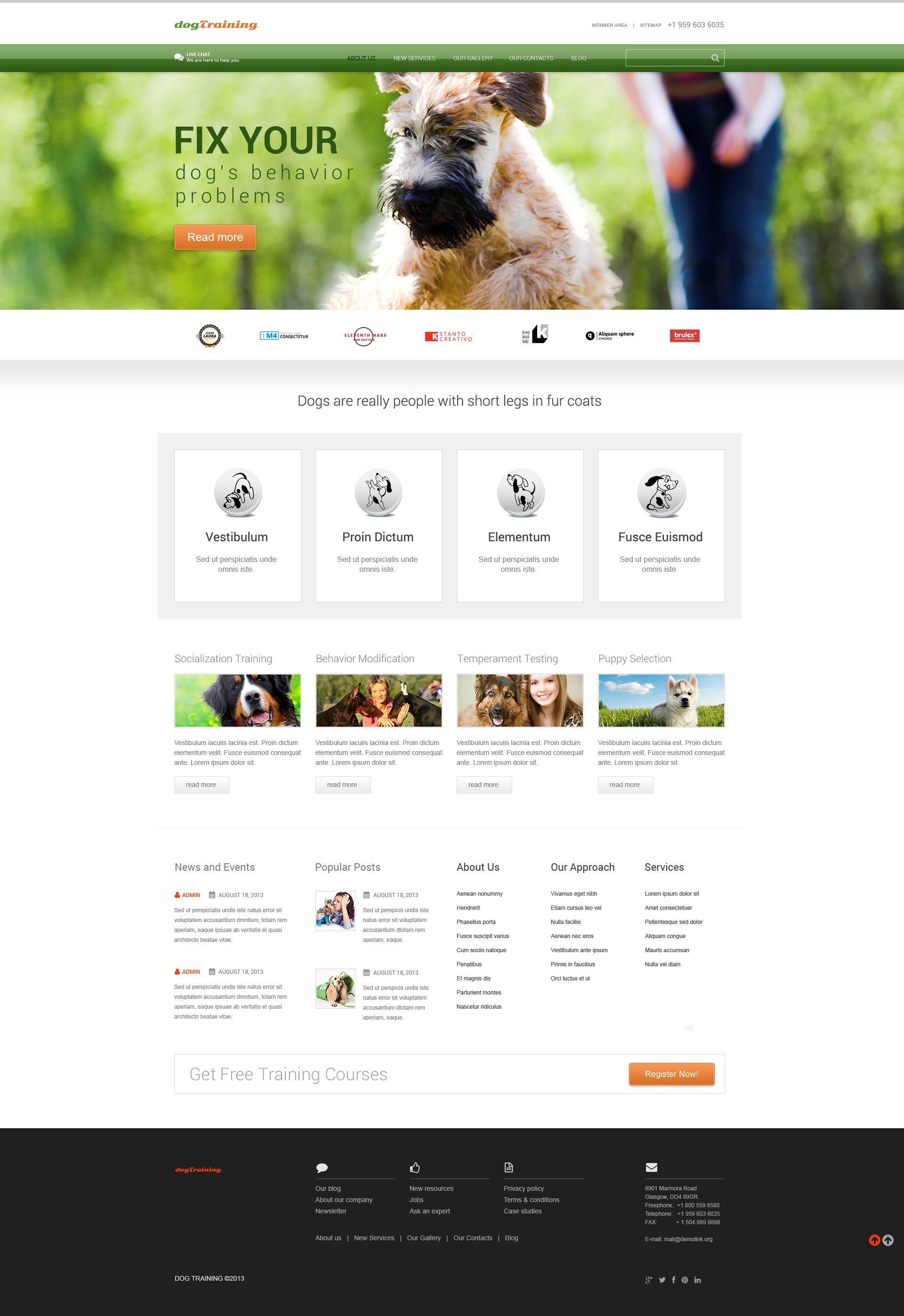 Tema WordPress Flexível para Sites de Cachorros №52440