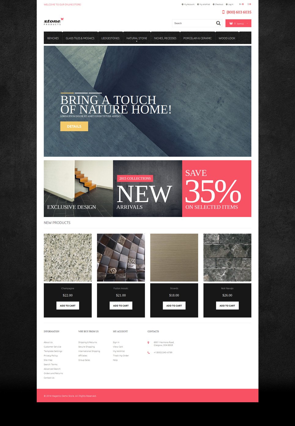 Tiles  Stone Magento Theme New Screenshots BIG