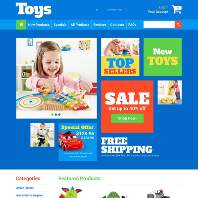 Toy Store ZenCart šablona