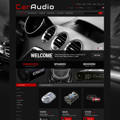 ZenCart Vorlage für Car Audio Produkte 