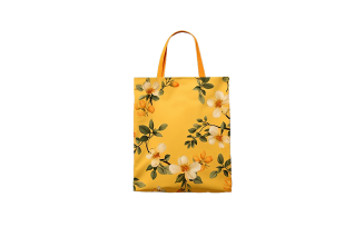 Yellow tote bag png background