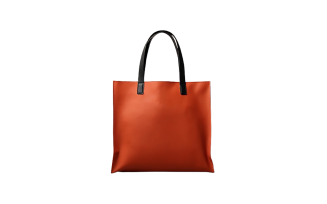 Black handle tote bag png background