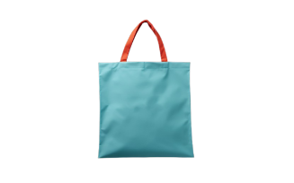 Blue tote bag png background