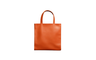 Brown ladies tote bag png background