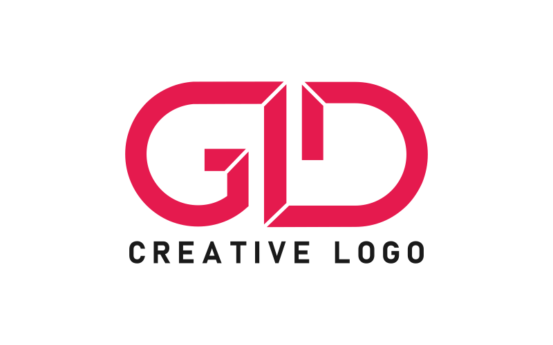 GD Letter Unique Design Logo Template