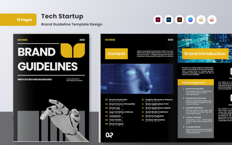 Brand Guideline for Tech Startup Company Corporate Identity