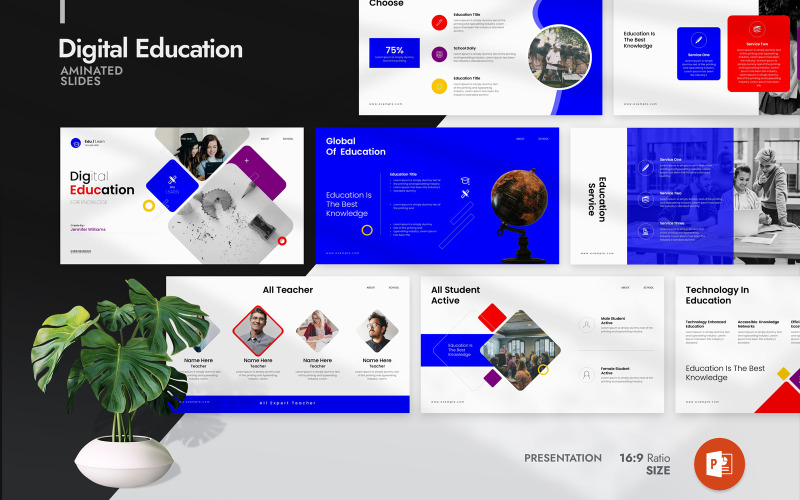 Digital Education Presentation Template 2025 PowerPoint Template