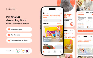 Faunix – Pet Health and Grooming App Design Template