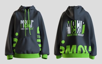Hoodie Front & Back Mockups Mockup