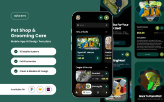 ParrotPal – Pet Shop Mobile App Design Template