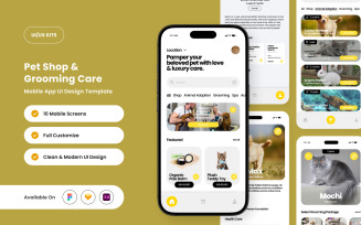 Pawte – Pet Grooming App Design Template