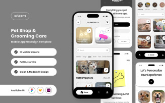 Petease – Pet Store and Grooming App Design Template