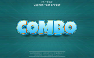 Combo 3D Vector Text Effect Combo 3D Vector Text Customizable, Eye-Catching Typography
