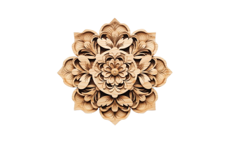 Golden art flower mandala png background