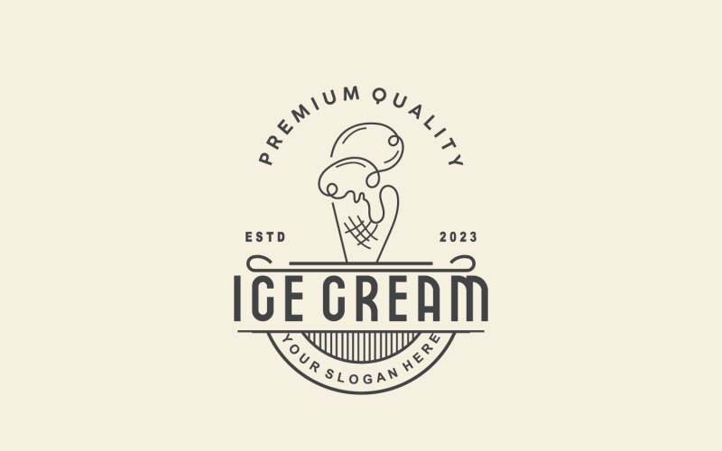 Ice Cream Logo Fresh Sweet V1 Logo Template