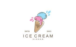 Ice Cream Logo Fresh Sweet V2