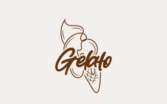 Ice Cream Logo Fresh Sweet V4