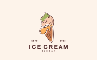 Ice Cream Logo Fresh Sweet V5