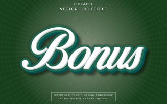 Bonus 3D Vector Text Effect Editable and Stylish Editable 3D Text Effect Perfect for Modern Designs