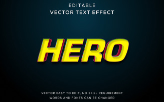Hero Editable Vector Text Effect with Bold and Dynamic Style Hero Powerful Vector Text Effect
