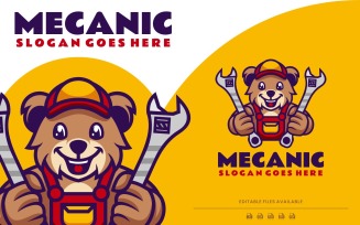 Mechanic Mascot Logo Design