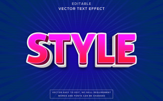 Style 3D Vector Text Effect Bold and Modern Typography Design 3D Text Effect Stylish