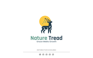 Silhouette Deer Logo Design