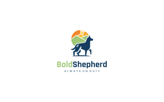 Silhouette Dog Logo Design