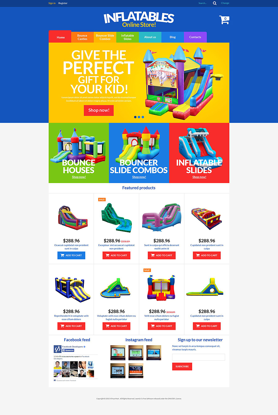 All-Purpose Inflatables VirtueMart Template New Screenshots BIG