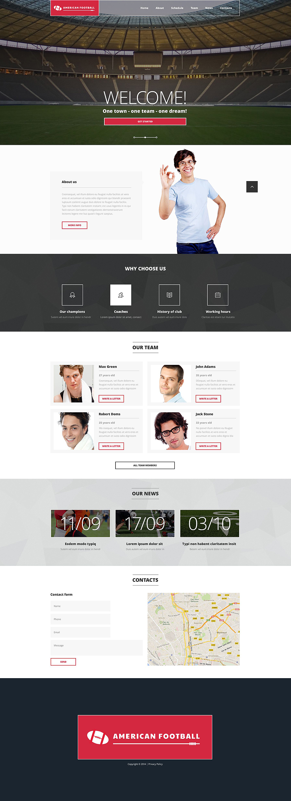 American Football Club Website Template New Screenshots BIG