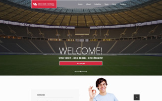 American Football Club Website Template