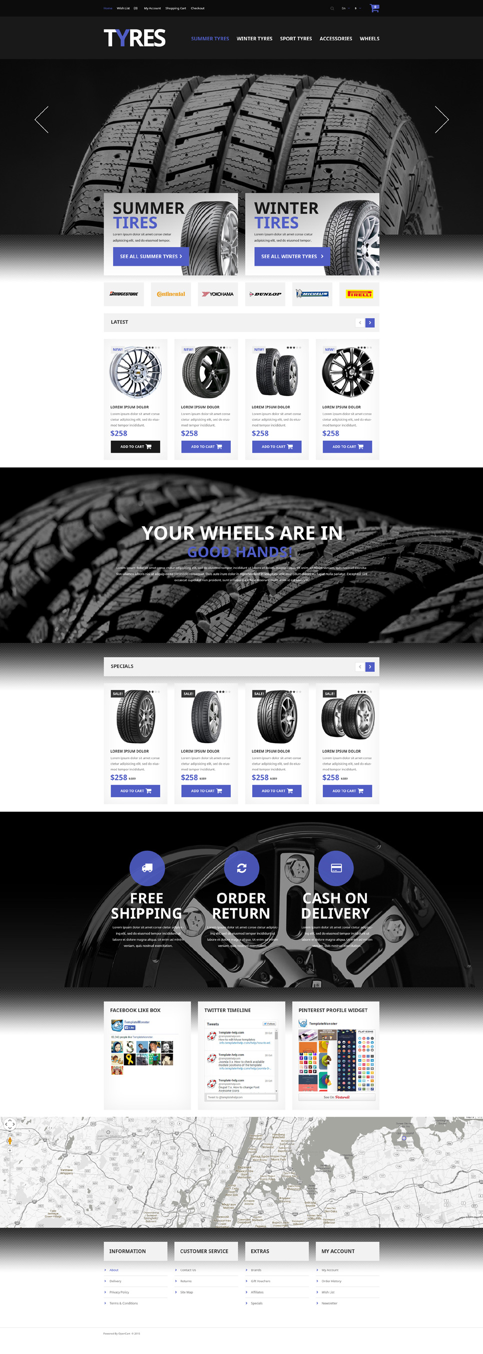 Automobile Tires OpenCart Template New Screenshots BIG