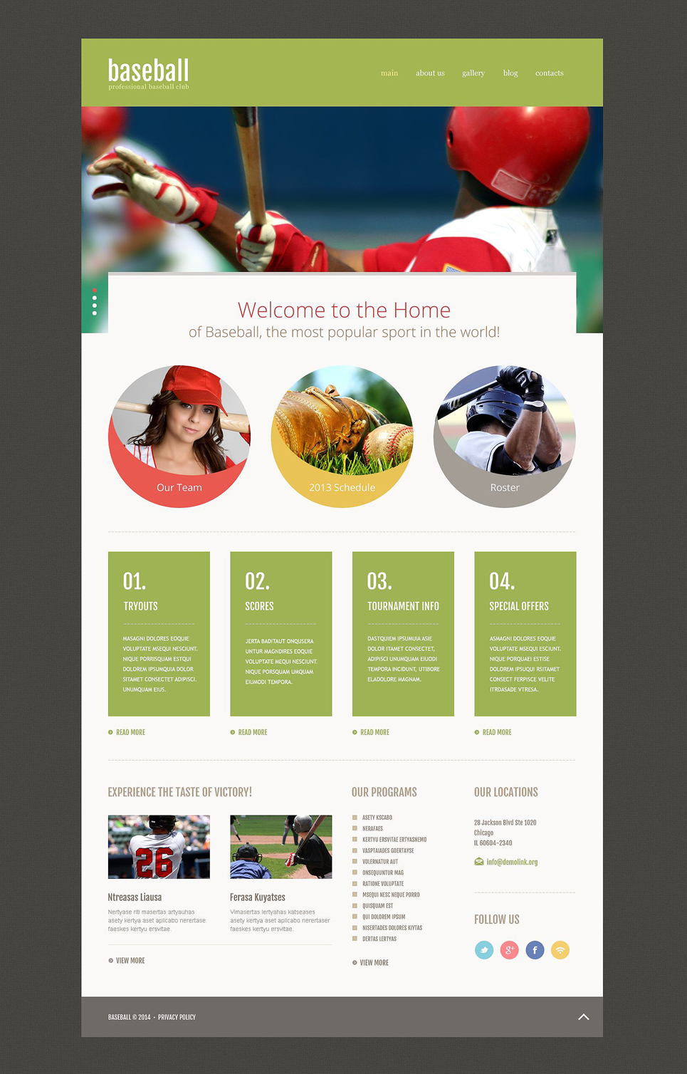volleyball club website template