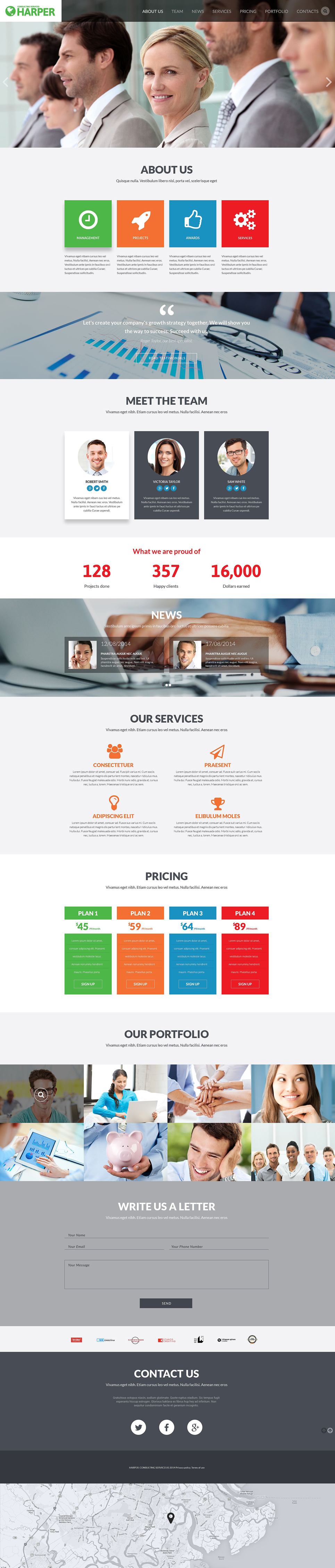 Business Consulting Agency Website Template 52501