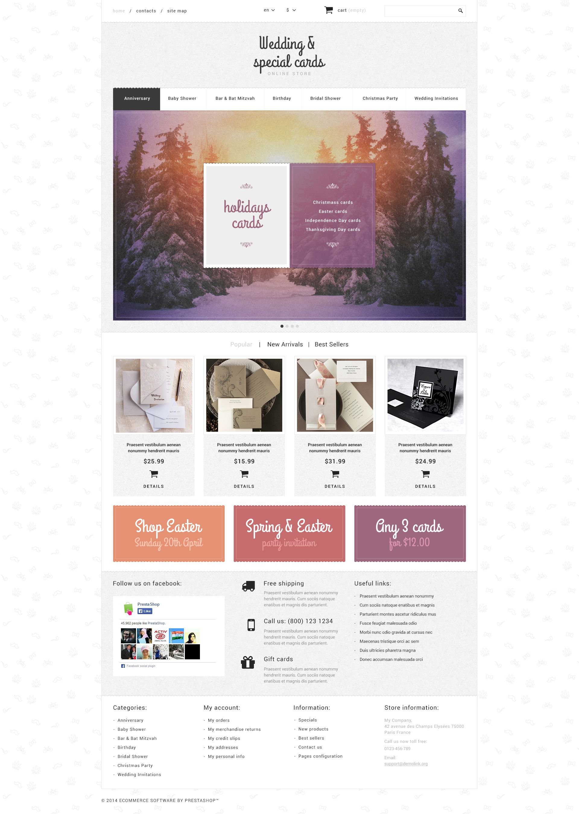 Cards Store PrestaShop Theme - screenshot