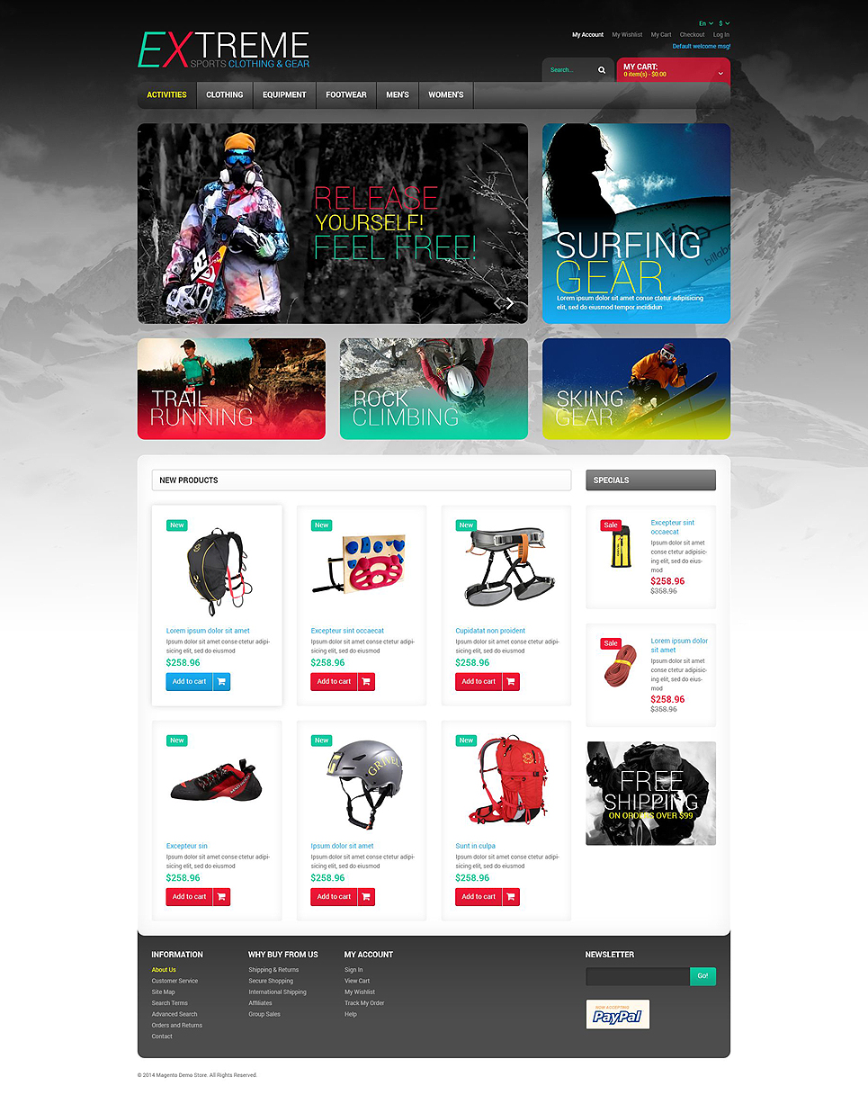 Effective Online Store Magento Theme New Screenshots BIG