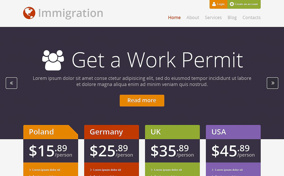 Immigration Services WordPress Theme