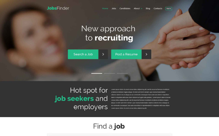 Job Portal WPML ready WordPress Template Big Screenshot Job Portal Responsive WordPress Theme New Screenshots BIG