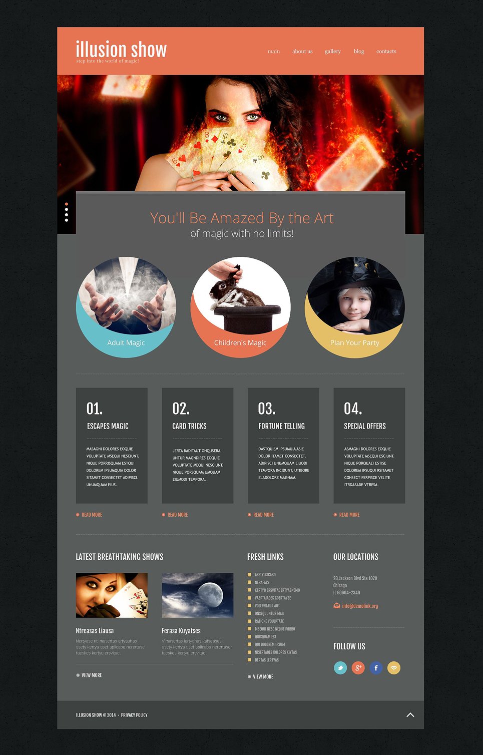 Magician Site Website Template New Screenshots BIG