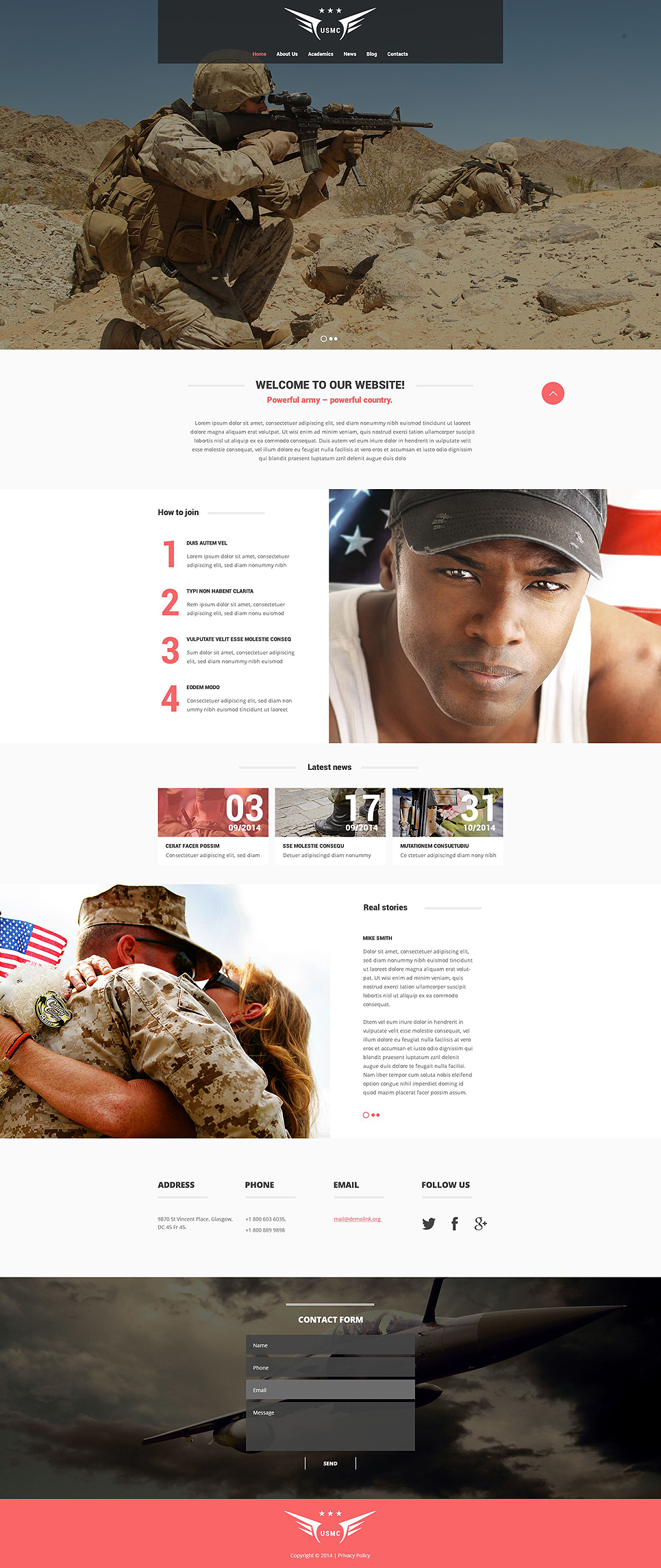 Marine Corps Website Template 52500
