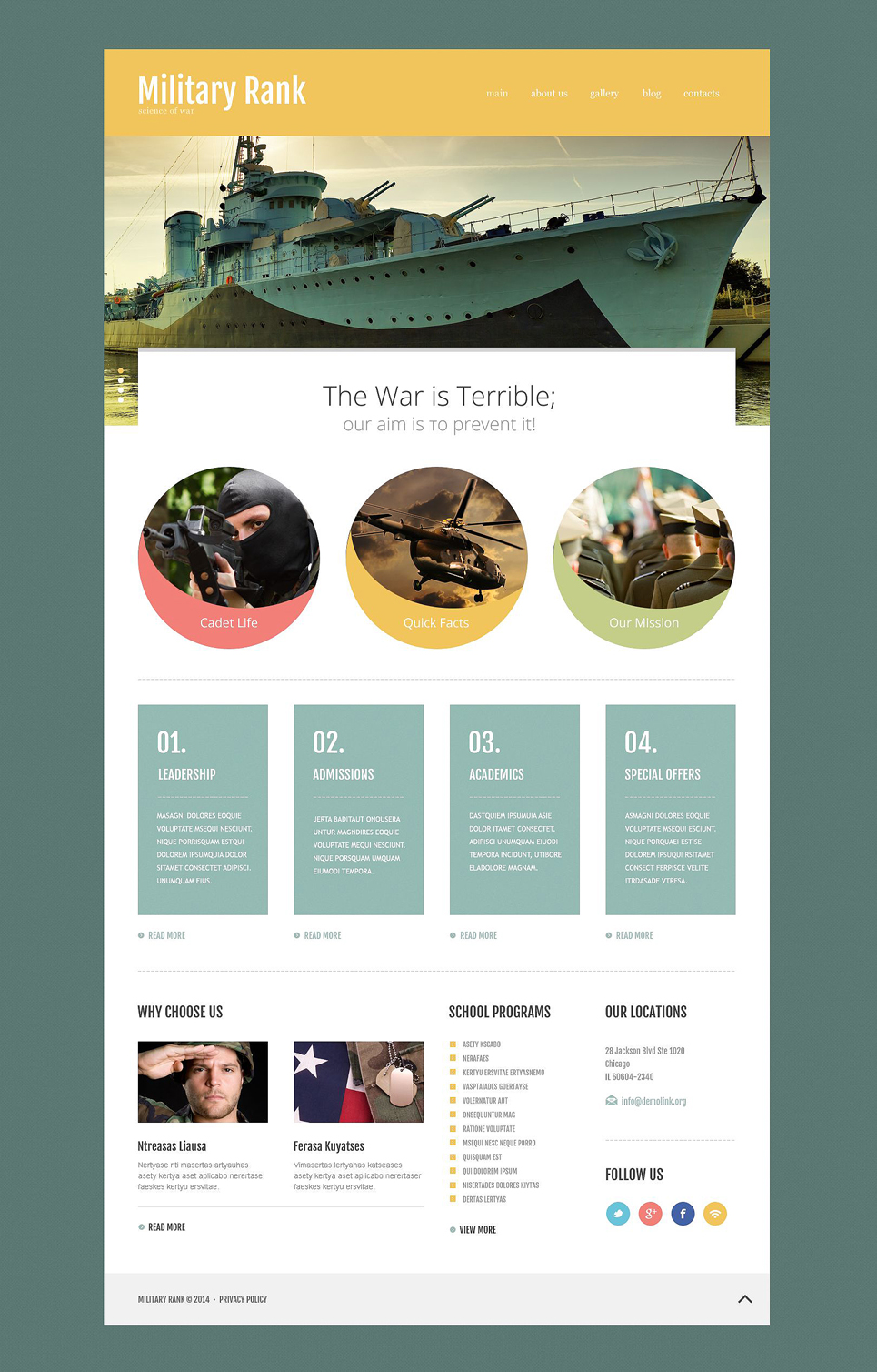 military-website-template