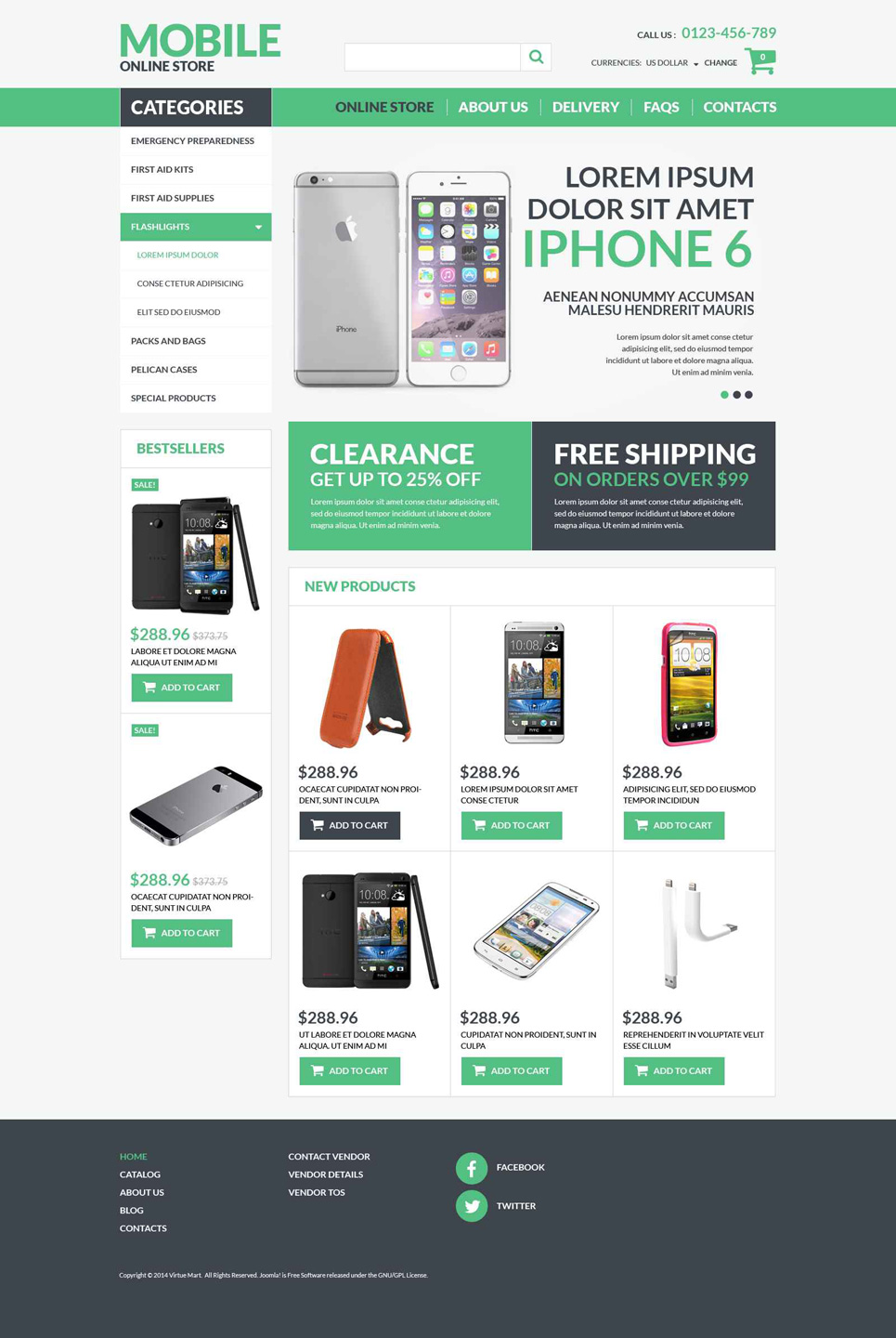 Mobile Electronics VirtueMart Template New Screenshots BIG