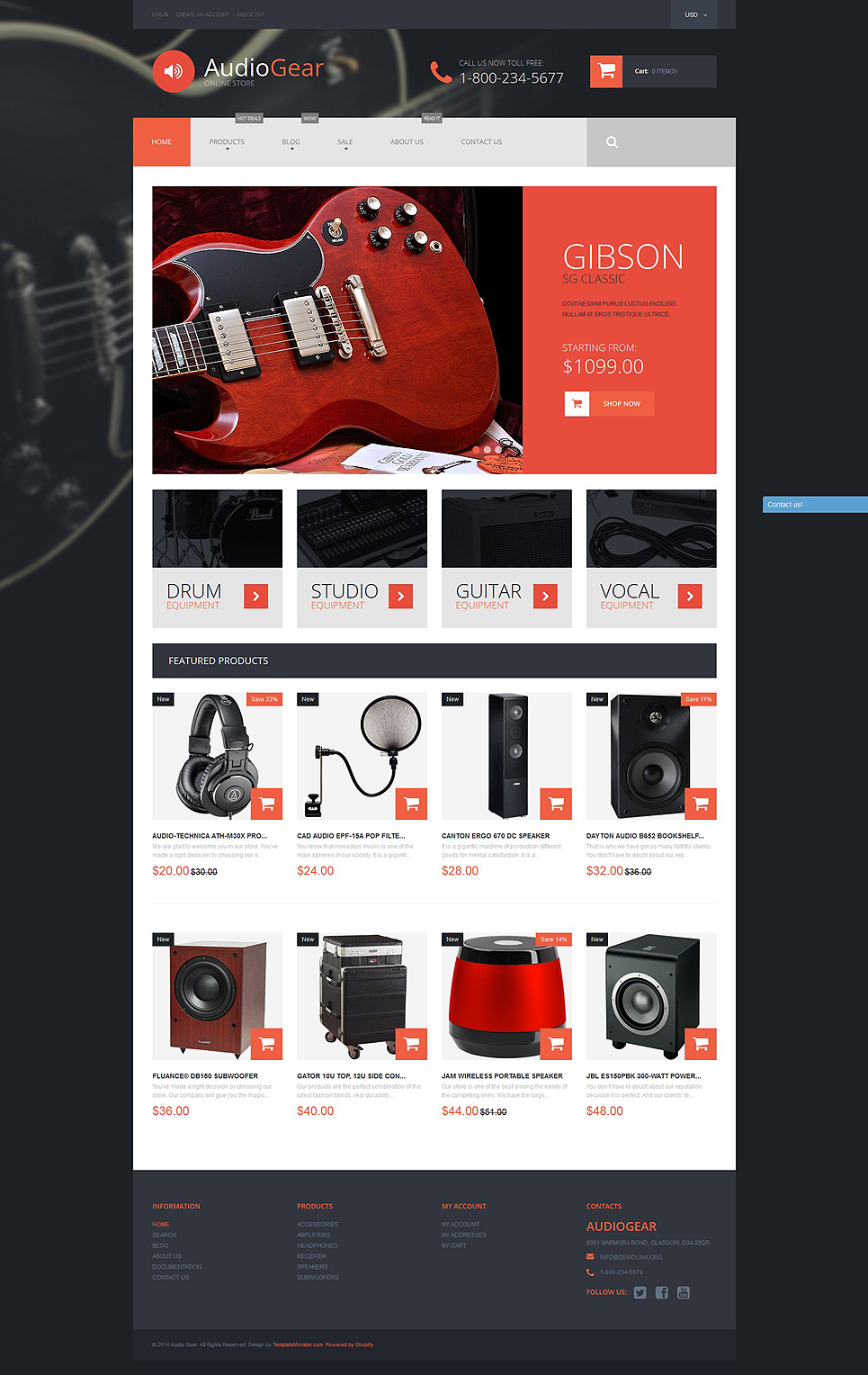 Musical Instruments Shopify Theme New Screenshots BIG