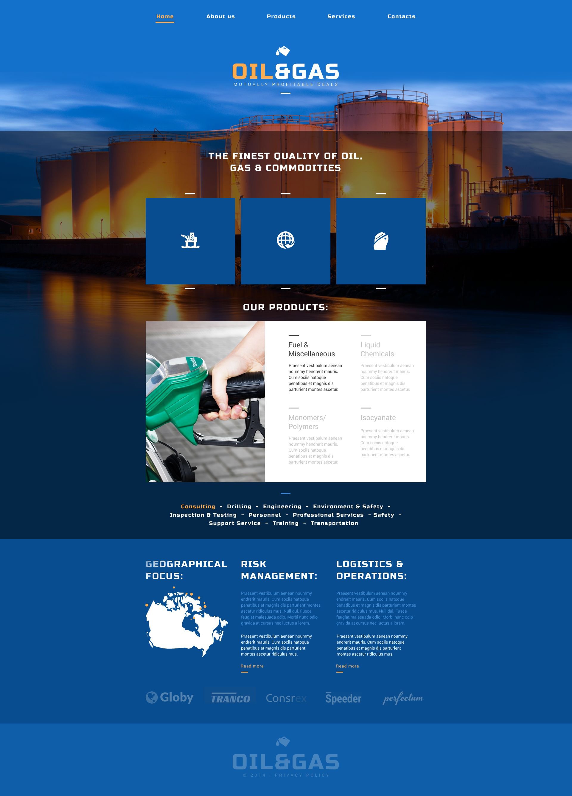 Oil And Gas Industry Website Templates