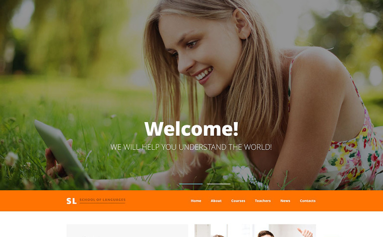 School of Languages Responsive Website Template Big Screenshot School of Languages Website Template New Screenshots BIG