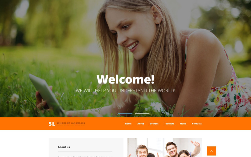 School of Languages Website Template