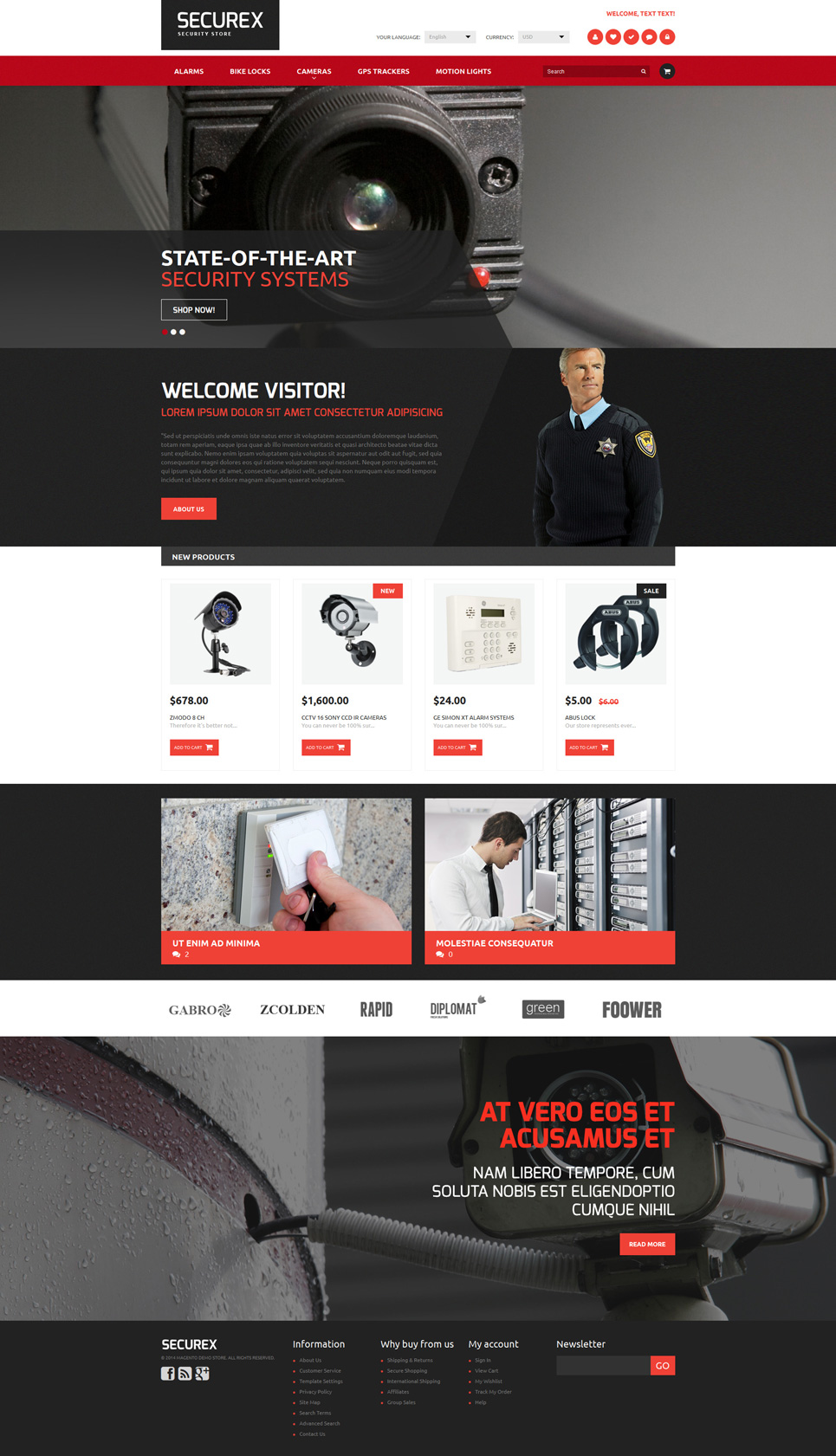 Security Products Store Magento Theme New Screenshots BIG