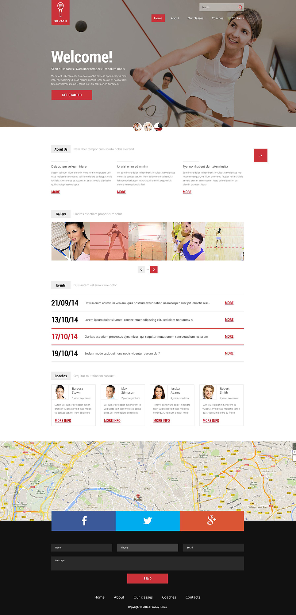 Squash Responsive Website Template New Screenshots BIG