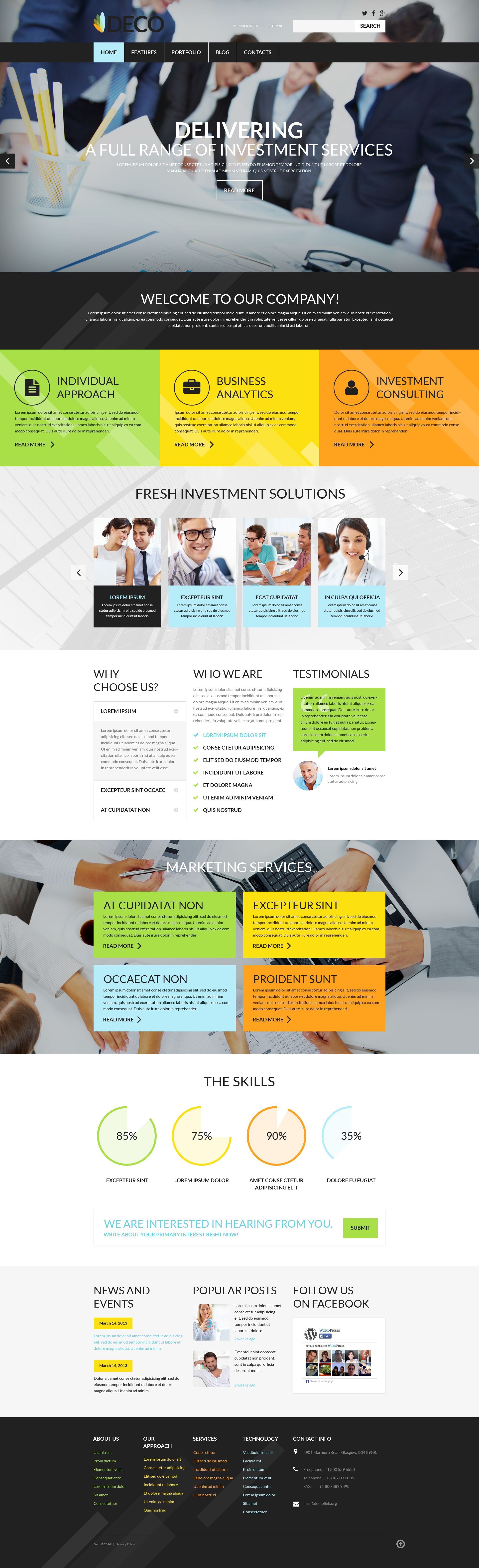 Tema De WordPress "Safe Investment" #52504 - captura de pantalla
